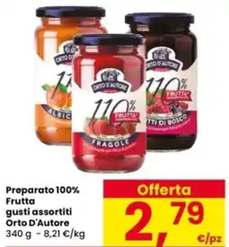 Interspar Preparato 100% Frutta gusti assortiti Orto D'Autore offerta