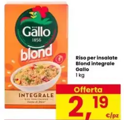Interspar Riso per insalate Blond integrale Gallo offerta