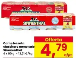 Interspar Carne lessata classica o meno sale Simmenthal offerta