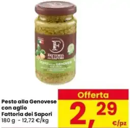 Interspar Pesto alla Genovese con aglio Fattoria dei Sapori offerta