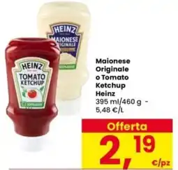 Interspar Maionese Originale o Tomato Ketchup Heinz offerta