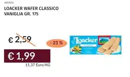 Prezzemolo e Vitale Loacker wafer classico vaniglia offerta