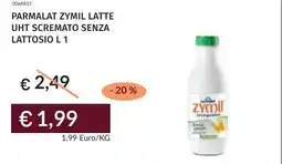 Prezzemolo e Vitale Parmalat zymil latte uht scremato senza lattosio offerta