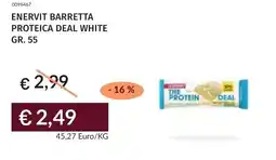 Prezzemolo e Vitale Enervit barretta proteica deal white offerta