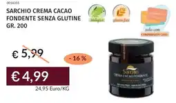 Prezzemolo e Vitale Sarchio crema cacao fondente senza glutine offerta