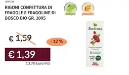 Prezzemolo e Vitale Rigoni confettura di fragole e fragoline di bosco bio offerta
