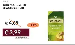 Prezzemolo e Vitale Twinings te verde zenzero 25 filtri offerta