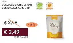 Prezzemolo e Vitale Dolomais storie di mais gusto classico offerta