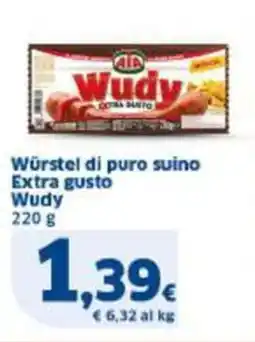 Sigma Würstel di puro suino Extra gusto Wudy offerta