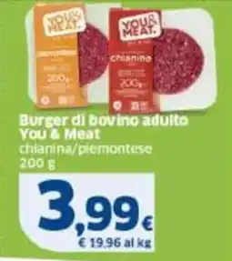 Sigma Burger di bovino adulto You & Meat offerta