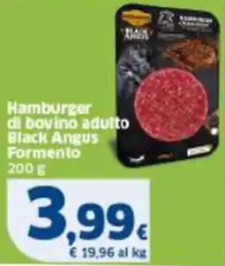 Sigma Hamburger di bovino adulto Black Angus Formento offerta