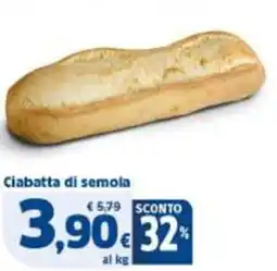 Sigma Ciabatta di semola offerta