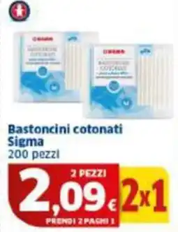 Sigma Bastoncini cotonati Sigma 200 pezzi offerta