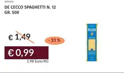 Prezzemolo e Vitale De cecco spaghetti n. 12 offerta
