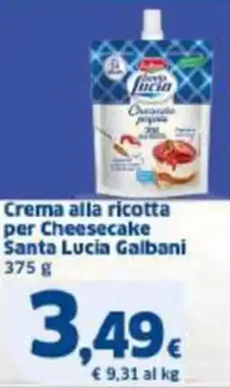 Sigma Crema alla ricotta per Cheesecake Santa Lucia Galbani offerta