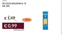 Prezzemolo e Vitale De cecco bucatini n. 15 offerta