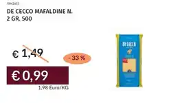 Prezzemolo e Vitale De cecco mafaldine n. 2 offerta