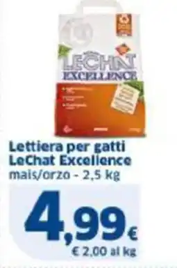 Sigma Lettiera per gatti LeChat Excellence mais/orzo offerta