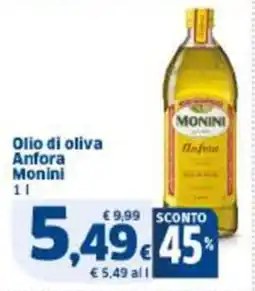 Sigma Olio di oliva Anfora Monini offerta
