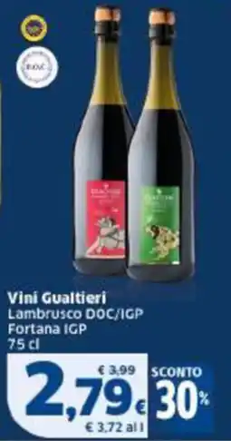 Sigma Vini Gualtieri Lambrusco DOC/IGP Fortana IGP offerta
