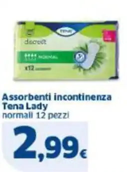 Sigma Assorbenti incontinenza Tena Lady offerta