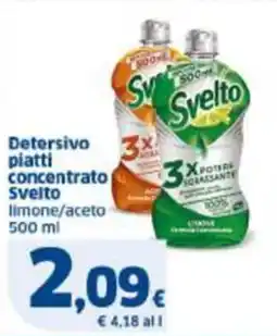 Sigma Detersivo piatti concentrato Svelto limone/aceto offerta