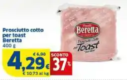 Sigma Prosciutto cotto per toast Beretta offerta