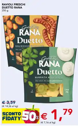 Esselunga Ravioli freschi duetto RANA offerta