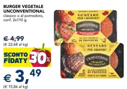 Esselunga Burger vegetale UNCONVENTIONAL offerta