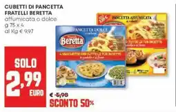 Panorama Cubetti di pancetta FRATELLI BERETTA offerta