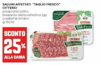 Panorama Salumi affettati "taglio fresco" CITTERIO offerta