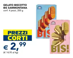 Esselunga Gelato biscotto BIS SAMMONTANA offerta