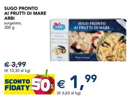 Esselunga Sugo pronto ai frutti di mare ARBI offerta