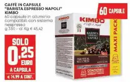 Panorama Caffè in capsule "barista espresso napoli" KIMBO offerta
