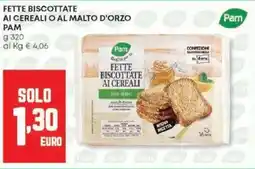 Panorama Fette biscottate ai cereali o al malto d'orzo PAM offerta