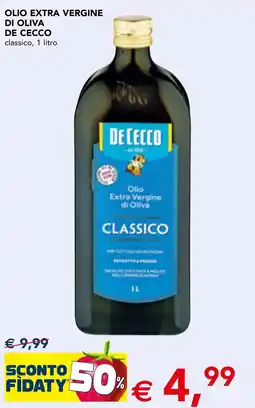 Esselunga Olio extra vergine di oliva DE CECCO offerta