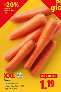 Lidl Carote XXL offerta
