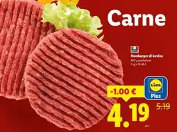 Lidl Hamburger di bovino offerta