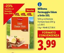 Lidl Milbona Formaggio Edam a fette XXL offerta