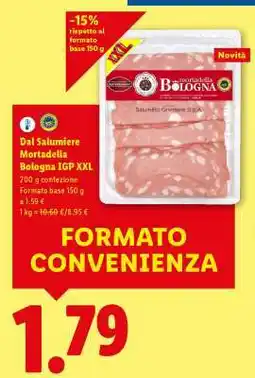 Lidl Dal Salumiere Mortadella Bologna IGP XXL offerta