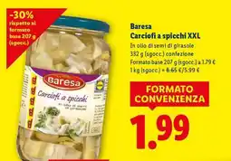 Lidl Baresa Carciofi a spicchi XXL offerta