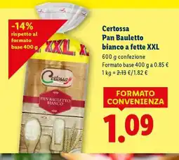 Lidl Certossa Pan Bauletto bianco a fette XXL offerta