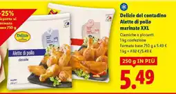Lidl Delizie del contadino Alette di pollo marinate XXL offerta