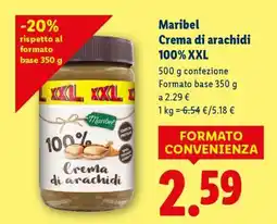 Lidl Maribel Crema di arachidi 100% XXL offerta