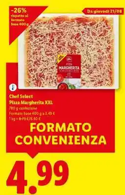 Lidl Chef Select Pizza Margherita XXL offerta
