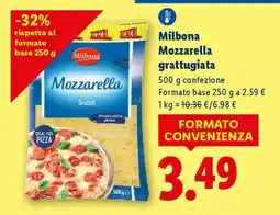 Lidl Milbona Mozzarella grattugiata offerta