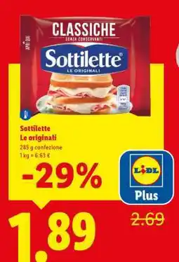 Lidl Sottilette Le Originali offerta