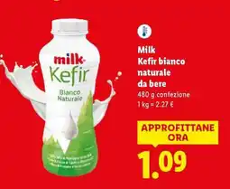 Lidl Milk Kefir bianco naturale da bere offerta