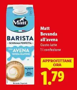 Lidl Matt Bevanda all’avena offerta