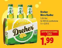 Lidl DREHER Birra Radler offerta